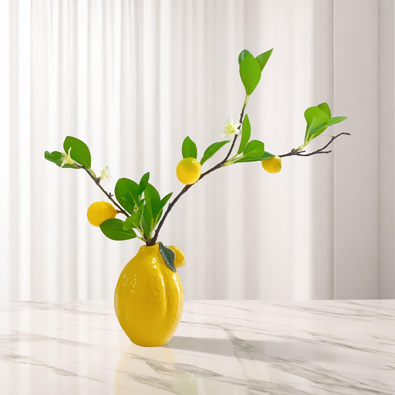 Amazon.com: Mokylor Yellow Lemon Vase for Flowers, Unique Lemons